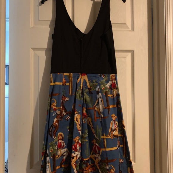 Rock Steady Cowgirl Pinup Dress Medium - Picture 4 of 8